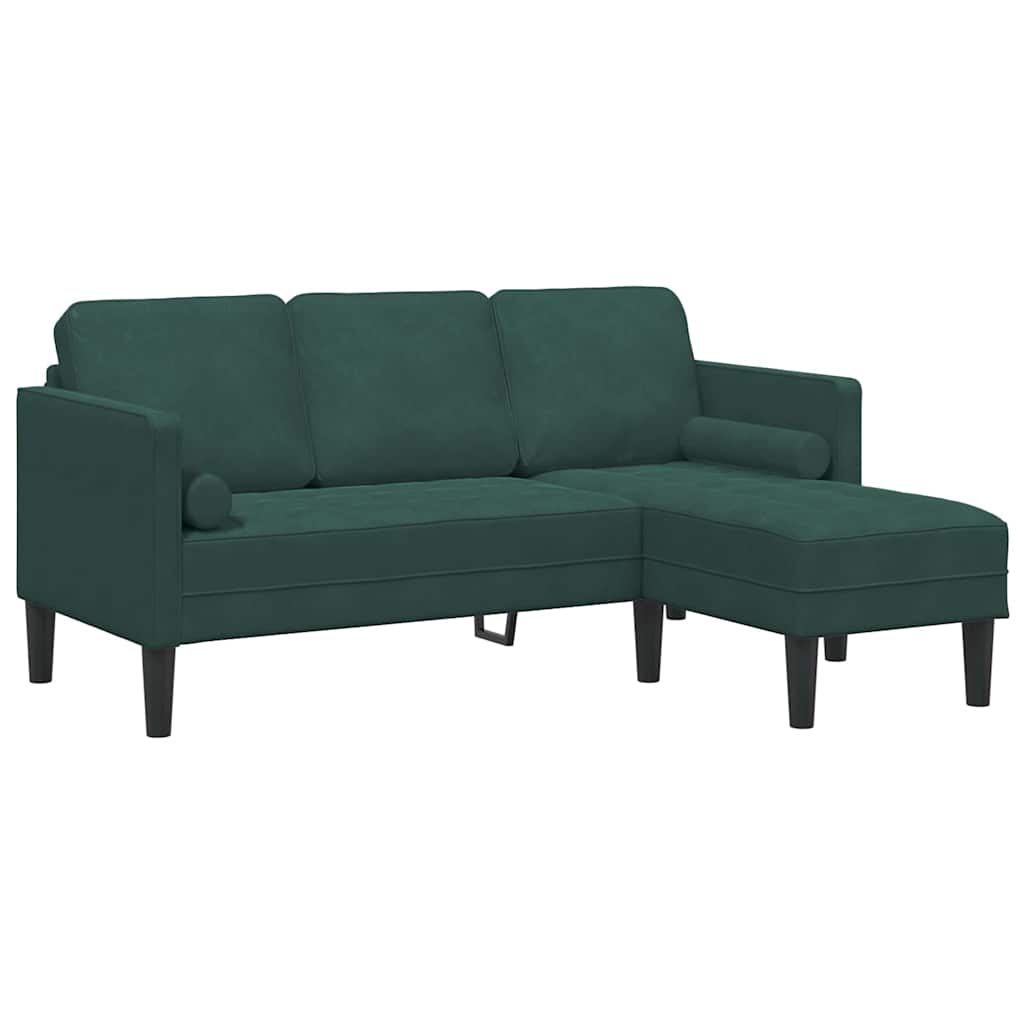 Ensemble de Canapés Vert foncé 173 x 131 x 67 cm Velours