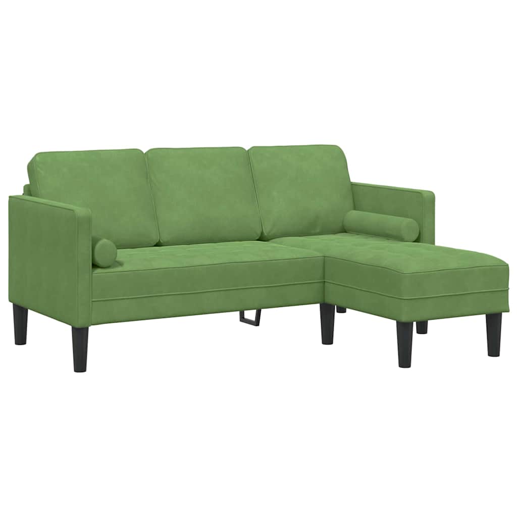 Ensemble de Canapés Vert clair 173 x 131 x 67 cm Velours