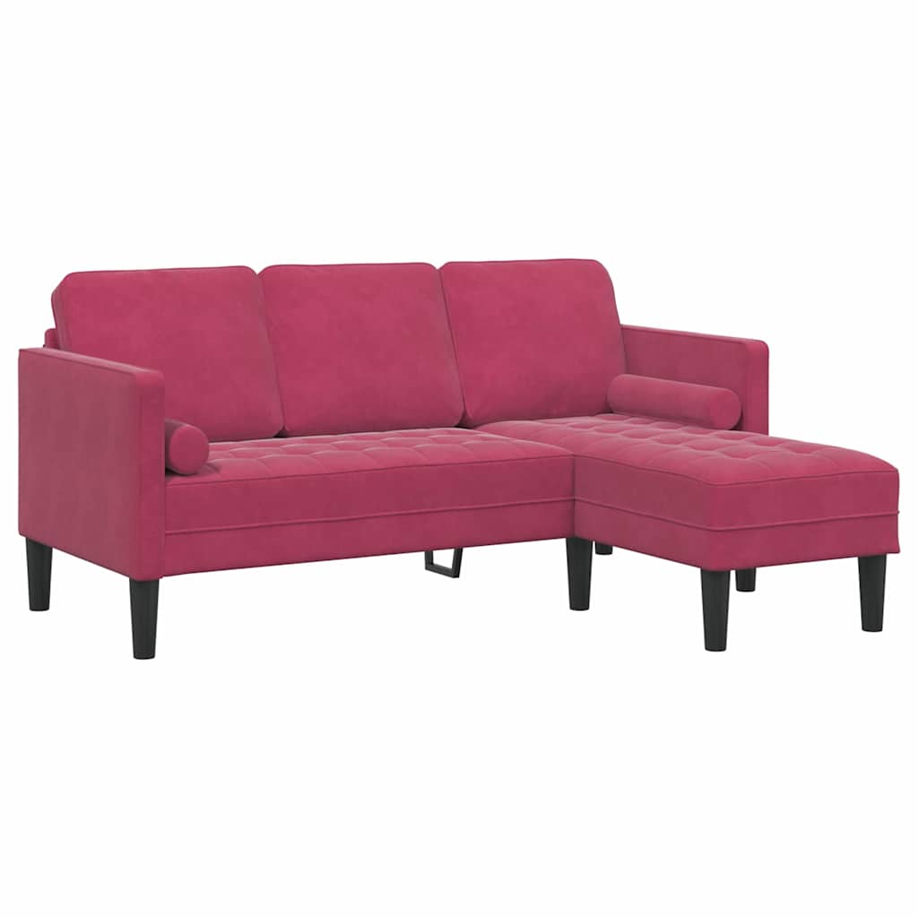 Ensemble de Canapés Rouge bordeaux 173 x 131 x 67 cm Velours