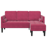 Ensemble de Canapés Rouge bordeaux 173 x 131 x 67 cm Velours