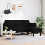 Ensemble de Canapés Noir 173 x 131 x 67 cm Velours