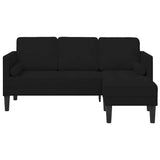 Ensemble de Canapés Noir 173 x 131 x 67 cm Velours