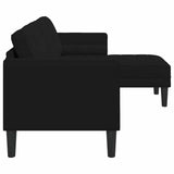 Ensemble de Canapés Noir 173 x 131 x 67 cm Velours