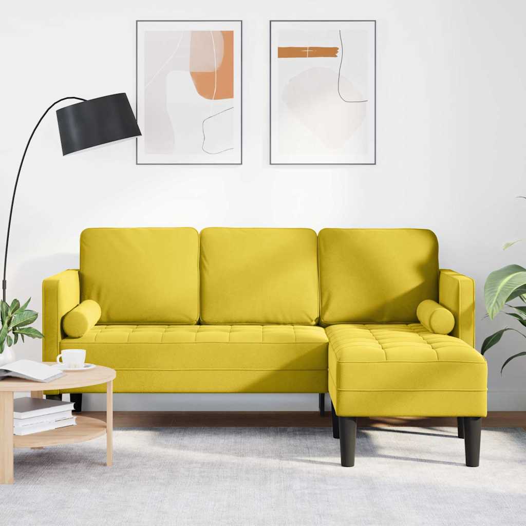 Ensemble de Canapés Jaune 173 x 131 x 67 cm Velours
