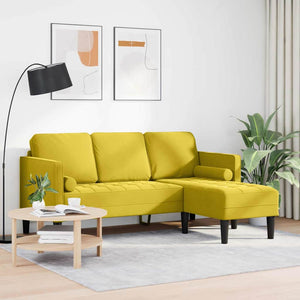 Ensemble de Canapés Jaune 173 x 131 x 67 cm Velours