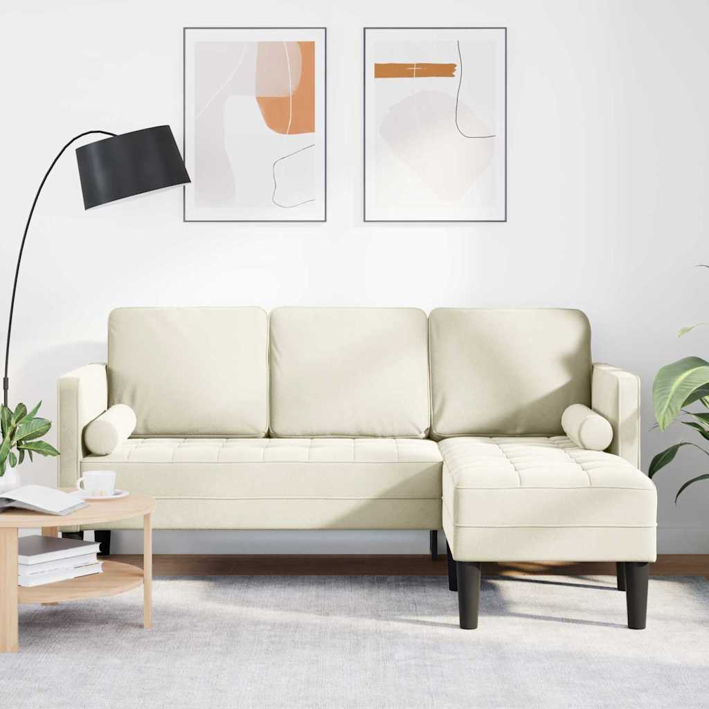 Ensemble de Canapés Crème 173 x 131 x 67 cm Velours