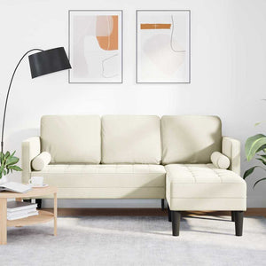Ensemble de Canapés Crème 173 x 131 x 67 cm Velours