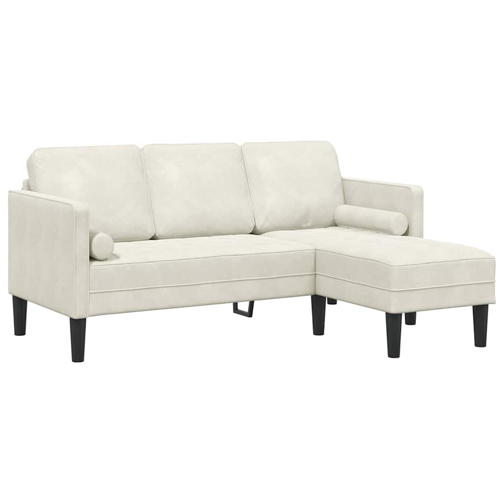 Ensemble de Canapés Crème 173 x 131 x 67 cm Velours