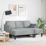 Ensemble de Canapés 2 pcs Gris clair 173 x 131 x 67 cm tissu