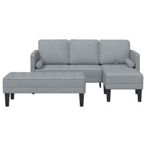 Ensemble de Canapés 2 pcs Gris clair 173 x 131 x 67 cm tissu
