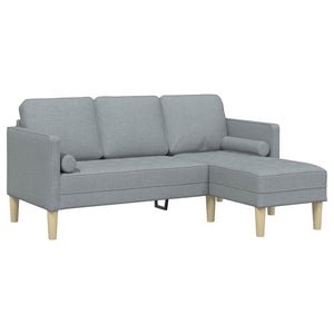 Ensemble de Canapés 2 pcs Gris clair 173 x 131 x 67 cm tissu