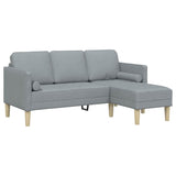 Ensemble de Canapés 2 pcs Gris clair 173 x 131 x 67 cm tissu