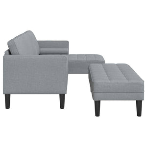 Ensemble de Canapés 2 pcs Gris clair 173 x 131 x 67 cm tissu