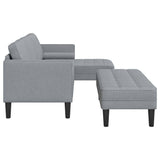 Ensemble de Canapés 2 pcs Gris clair 173 x 131 x 67 cm tissu