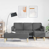 Ensemble de Canapés 2 pcs Gris foncé 173 x 131 x 67 cm tissu