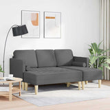 Ensemble de Canapés 2 pcs Gris foncé 173 x 131 x 67 cm tissu