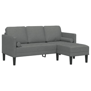 Ensemble de Canapés 2 pcs Gris foncé 173 x 131 x 67 cm tissu