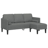 Ensemble de Canapés 2 pcs Gris foncé 173 x 131 x 67 cm tissu