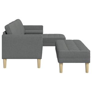 Ensemble de Canapés 2 pcs Gris foncé 173 x 131 x 67 cm tissu