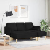 Ensemble de Canapés 2 pcs Noir 173 x 131 x 67 cm tissu