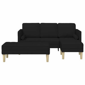 Ensemble de Canapés 2 pcs Noir 173 x 131 x 67 cm tissu