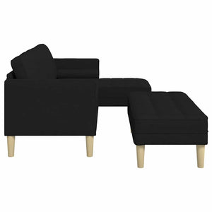 Ensemble de Canapés 2 pcs Noir 173 x 131 x 67 cm tissu