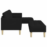 Ensemble de Canapés 2 pcs Noir 173 x 131 x 67 cm tissu