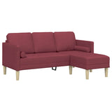 Ensemble de Canapés 2 pcs Rouge bordeaux 173 x 131 x 67 cm