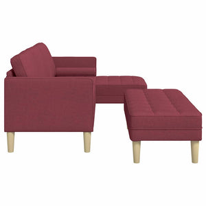 Ensemble de Canapés 2 pcs Rouge bordeaux 173 x 131 x 67 cm