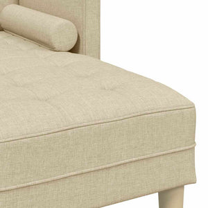 Ensemble de Canapés 2 pcs Crème 173 x 131 x 67 cm tissu