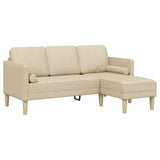 Ensemble de Canapés 2 pcs Crème 173 x 131 x 67 cm tissu