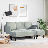 Ensemble de Canapés 2 pcs Gris clair 173 x 131 x 67 cm Velours