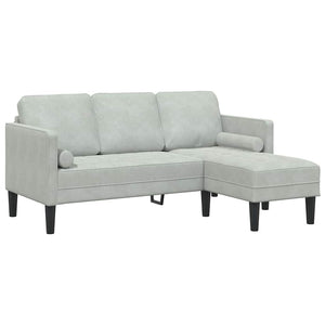 Ensemble de Canapés 2 pcs Gris clair 173 x 131 x 67 cm Velours
