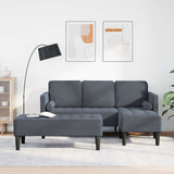 Ensemble de Canapés 2 pcs Gris foncé 173 x 131 x 67 cm Velours