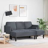 Ensemble de Canapés 2 pcs Gris foncé 173 x 131 x 67 cm Velours