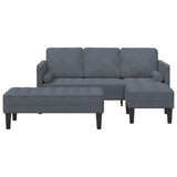 Ensemble de Canapés 2 pcs Gris foncé 173 x 131 x 67 cm Velours