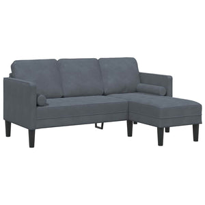 Ensemble de Canapés 2 pcs Gris foncé 173 x 131 x 67 cm Velours