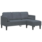 Ensemble de Canapés 2 pcs Gris foncé 173 x 131 x 67 cm Velours
