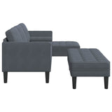 Ensemble de Canapés 2 pcs Gris foncé 173 x 131 x 67 cm Velours
