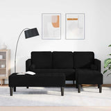 Ensemble de Canapés 2 pcs Noir 173 x 131 x 67 cm Velours