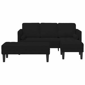 Ensemble de Canapés 2 pcs Noir 173 x 131 x 67 cm Velours