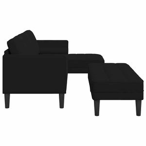 Ensemble de Canapés 2 pcs Noir 173 x 131 x 67 cm Velours
