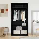 Armoire Chêne noir 100 x 50 x 200 cm Bois d'ingénierie