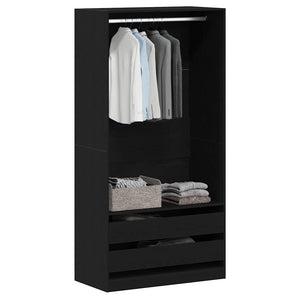 Armoire Chêne noir 100 x 50 x 200 cm Bois d'ingénierie