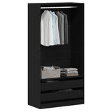 Armoire Chêne noir 100 x 50 x 200 cm Bois d'ingénierie