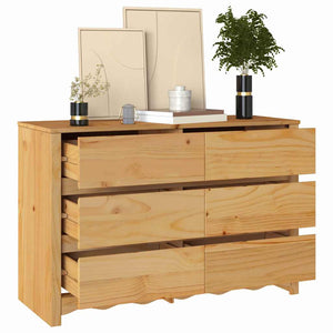 Commode Drammen Chêne 111 x 43 x 73,5 cm Bois de pin massif