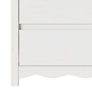 Commode Drammen Blanc 111 x 43 x 73,5 cm Bois de pin massif