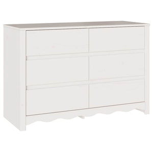 Commode Drammen Blanc 111 x 43 x 73,5 cm Bois de pin massif
