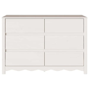 Commode Drammen Blanc 111 x 43 x 73,5 cm Bois de pin massif