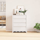Commode Drammen Blanc 76,5 x 40 x 91 cm Bois de pin massif
